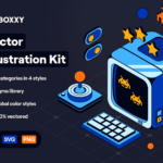 خرید و دانلود کیت ایلوستریشن وکتور BOXXY | کیت حرفه ای ایلوستریشن وکتور | کیت BOXXY