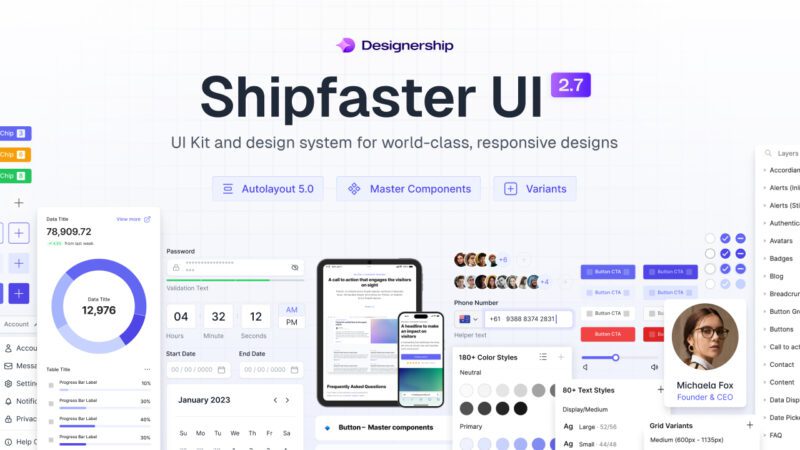 خرید و دانلود Shipfaster UI کیت رابط کاربری لایه باز فیگما | فایل لایه باز کیت رابط کاربری Shipfaster فیگما | ساخت رابط کاربری حرفه ای shipfaster - تصویر 1