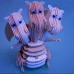 دانلود طرح معرق کاری اژدهای سه سر پرنده حرفه‌ و فن کار دستی فنی و حرفه ای