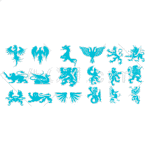 خرید و دانلود ۱۸ عکس وکتور طرح اژدهای مختلف