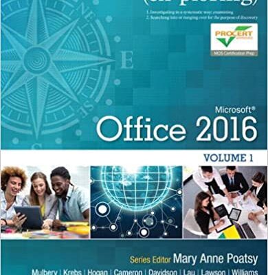 خرید و دانلود نسخه کامل کتاب Exploring Microsoft Office 2016 Volume 1 (Exploring for Office 2016 Series) – PDF
