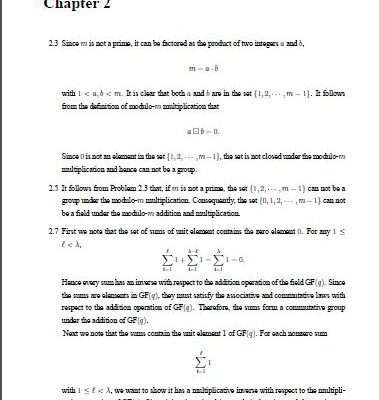 خرید و دانلود نسخه کامل کتاب Solution Manual error Control Coding 2nd Edition