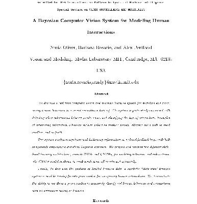 خرید و دانلود نسخه کامل کتاب A Bayesian Computer Vision System for Modeling Human Interactions