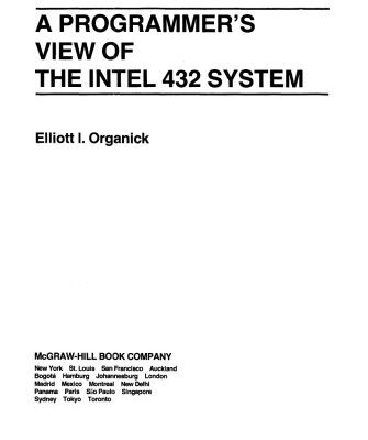 خرید و دانلود نسخه کامل کتاب A programmer’s view of the Intel 432 system