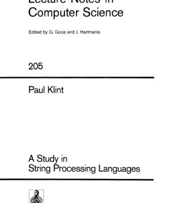 خرید و دانلود نسخه کامل کتاب A Study in String Processing Languages