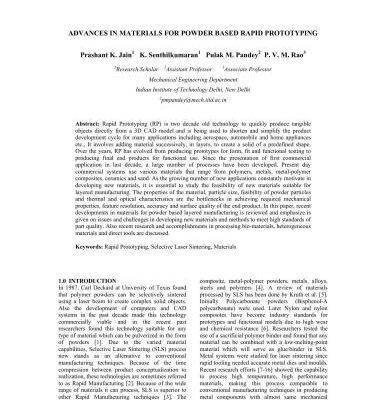 خرید و دانلود نسخه کامل کتاب Advances in materials for powder based rapid prototyping
