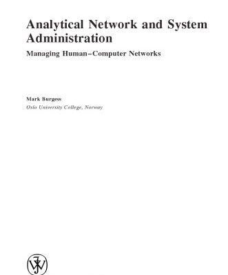 خرید و دانلود نسخه کامل کتاب Analytical Network and System Administration: Managing Human-Computer Systems