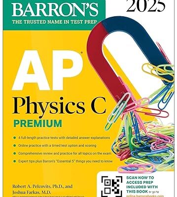خرید و دانلود نسخه کامل کتاب AP Physics C Premium, Eighth Edition: 4 Practice Tests + Comprehensive Review + Online Practice (2025) (Barron’s AP Prep) – + Pdf