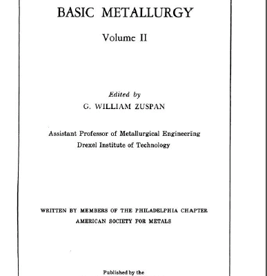 خرید و دانلود نسخه کامل کتاب Basic metallurgy. Edited by A.W. Grosvenor. v.2. – Pdf