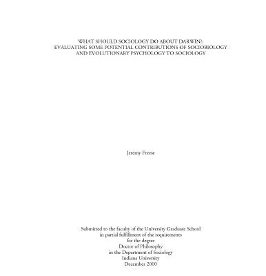 خرید و دانلود نسخه کامل کتاب Biology What Should Sociology do About Darwin; Evaluating Some Potential Contributions of Sociobiology and Evolutionary Psychology to Sociology –  PDF