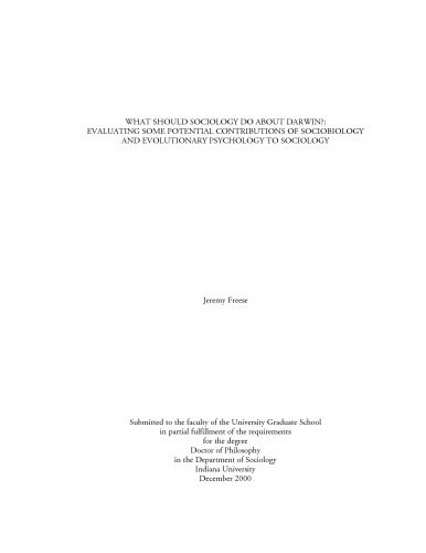 خرید و دانلود نسخه کامل کتاب Biology What Should Sociology do About Darwin; Evaluating Some Potential Contributions of Sociobiology and Evolutionary Psychology to Sociology – PDF_683b8a5bce8b4.jpeg خرید و دانلود نسخه کامل کتاب Biology What Should Sociology do About Darwin; Evaluating Some Potential Contributions of Sociobiology and Evolutionary Psychology to Sociology – PDF