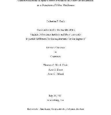 خرید و دانلود نسخه کامل کتاب Characterization of Spin Coated Polymers in Nano-environments as a Function of Film Thickness – PDF