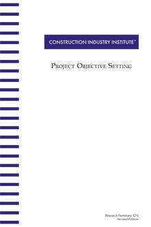 خرید و دانلود نسخه کامل کتاب CII RS12-1 Project Objective Setting (2nd Edition) –  PDF