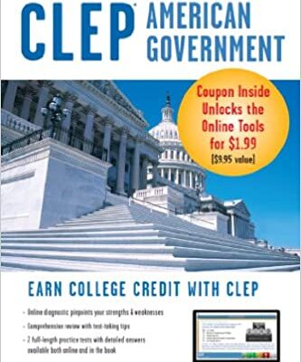 خرید و دانلود نسخه کامل کتاب CLEP American Government w/ Online Practice Exams (2nd Edition) –  +  Pdf