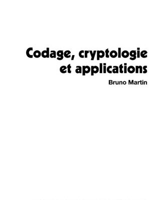 خرید و دانلود نسخه کامل کتاب Codage, cryptologie et applications