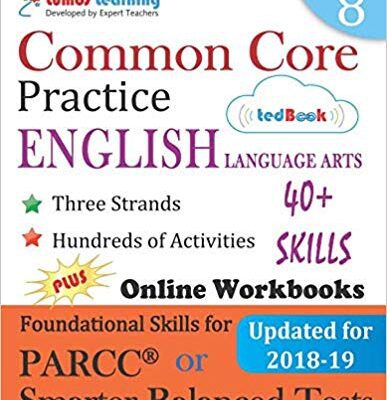 خرید و دانلود نسخه کامل کتاب Common Core Practice – 8th Grade English Language Arts:  Workbooks to Prepare for the PARCC or Smarter Balanced Test