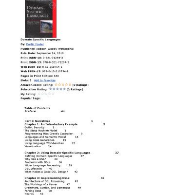 خرید و دانلود نسخه کامل کتاب Domain-Specific Languages (Addison-Wesley Signature Series (Fowler))