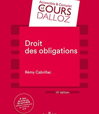 خرید و دانلود نسخه کامل کتاب Droit des obligations (French)