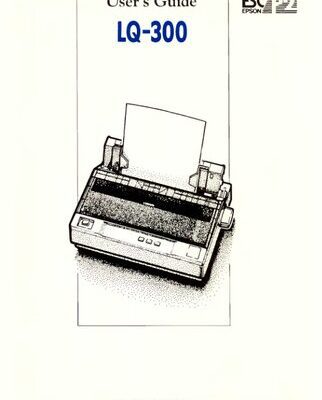 خرید و دانلود نسخه کامل کتاب Epson LQ-300 User Guide