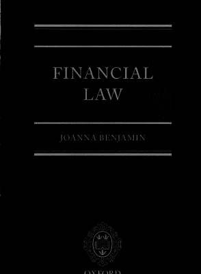 خرید و دانلود نسخه کامل کتاب Financial Law BY Benjamin –  Pdf