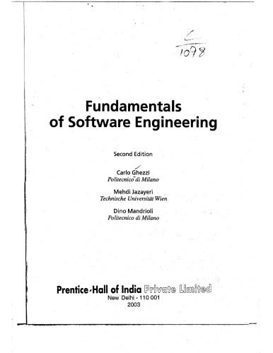 خرید و دانلود نسخه کامل کتاب Fundamentals of Software Engineering_68628a64d792a.jpeg خرید و دانلود نسخه کامل کتاب Fundamentals of Software Engineering