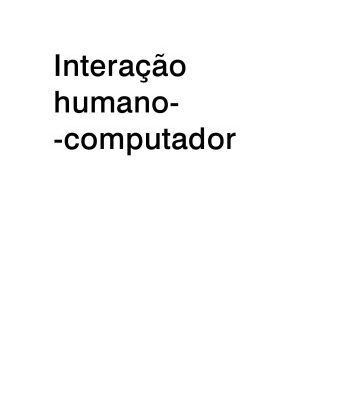 خرید و دانلود نسخه کامل کتاب Interação Humano-Computador