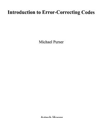 خرید و دانلود نسخه کامل کتاب Introduction to error-correcting codes