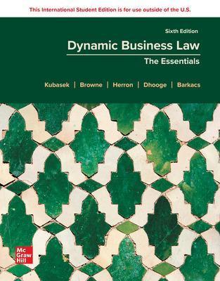 خرید و دانلود نسخه کامل کتاب ISE Dynamic Business Law: The Essentials (6th Edition) –  Pdf