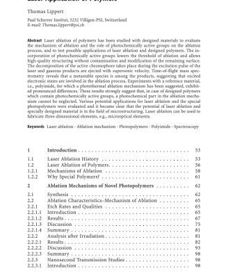 خرید و دانلود نسخه کامل کتاب Laser Application of Polymers –  PDF
