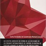 خرید و دانلود نسخه کامل کتاب Los efectos jurídicos en España de las decisiones de los órganos internacionales de control en materia de derechos humanos de naturaleza no jurisdiccional[2020] –  PDF