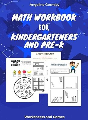 خرید و دانلود نسخه کامل کتاب Math Workbook for Kindergarteners and PreK: Worksheets and Games – + PDF