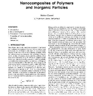 خرید و دانلود نسخه کامل کتاب Nanocomposites of Polymers and Inorganic Particles – PDF