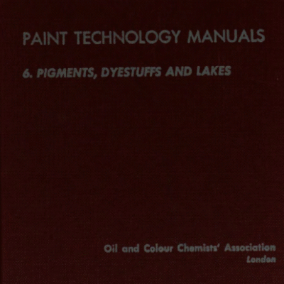 خرید و دانلود نسخه کامل کتاب Paint technology manuals Pigments, dyestuffs and lakes · Volume 6 – Pdf