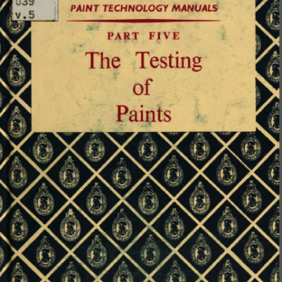 خرید و دانلود نسخه کامل کتاب Paint technology manuals The testing of paints · Volume 5 – Pdf