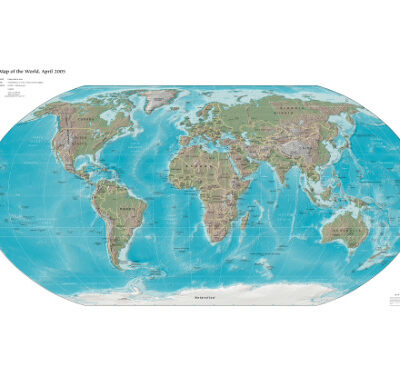 خرید و دانلود نسخه کامل کتاب Physical Map of the World, April 2005