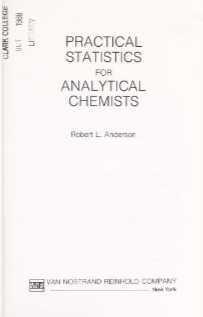 خرید و دانلود نسخه کامل کتاب Practical statistics for analytical chemists – Pdf