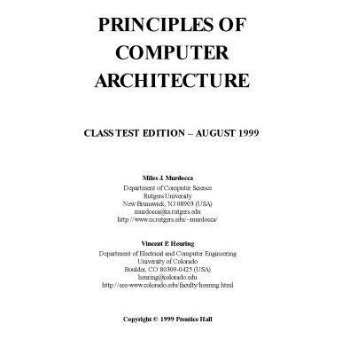 خرید و دانلود نسخه کامل کتاب Principles of Computer Architecture