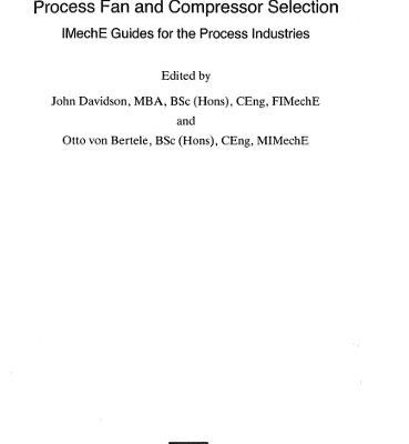 خرید و دانلود نسخه کامل کتاب Process Fan and Compressor Selection BY Davidson –  Pdf