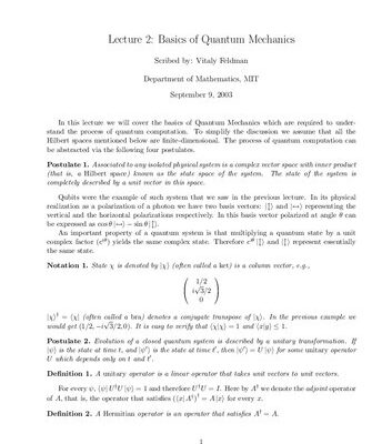 خرید و دانلود نسخه کامل کتاب Quantum Computation: Lecture Notes
