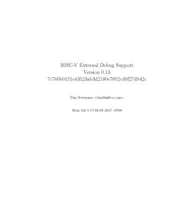 خرید و دانلود نسخه کامل کتاب RISC-V External Debug Support