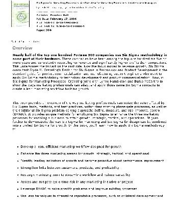 خرید و دانلود نسخه کامل کتاب Six Sigma For Marketing Processes