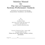 خرید و دانلود نسخه کامل کتاب Solution Manual for The Art of Computer Systems Performance by Raj Jain