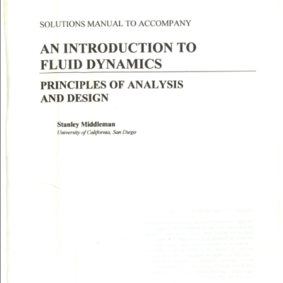 خرید و دانلود نسخه کامل کتاب Solutions manual to accompany an introduction to fluid dynamics : principles of analysis and design – Pdf