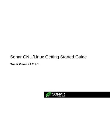 خرید و دانلود نسخه کامل کتاب Sonar GNU/Linux Getting Started Guide: Sonar Gnome 2014.1