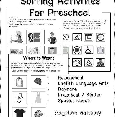 خرید و دانلود نسخه کامل کتاب Sorting Activities for Preschool –  +  PDF