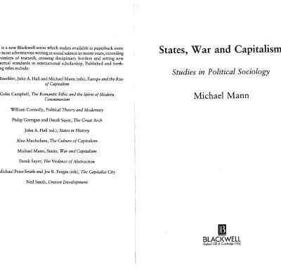 خرید و دانلود نسخه کامل کتاب States, War and Capitalism: Studies in Political Sociology –  PDF