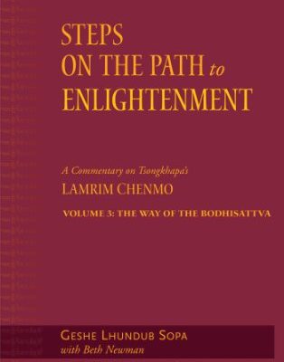 خرید و دانلود نسخه کامل کتاب Steps on the Path to Enlightenment: A Commentary on Tsongkhapa’s Lamrim Chenmo, Volume 3: The Way of the Bodhisattva –  PDF