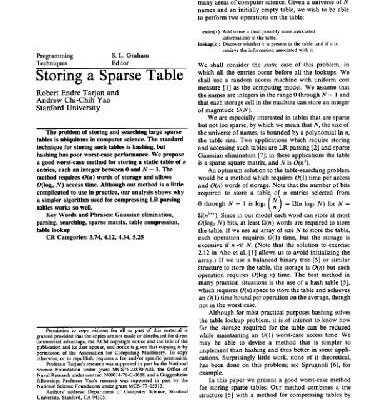 خرید و دانلود نسخه کامل کتاب Storing a Sparse Table