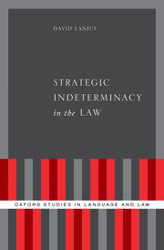 خرید و دانلود نسخه کامل کتاب Strategic Indeterminacy in the Law –  Pdf