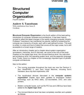 خرید و دانلود نسخه کامل کتاب Structured Computer Organization